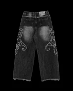 DAVRILSUPPLY Black Patch Denim Pants (4)