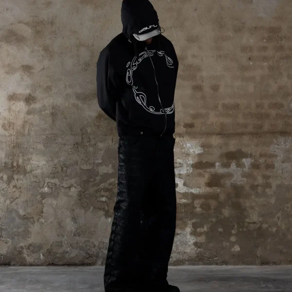Davrilsupply Black Windbreaker Jacket (6)