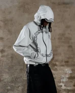 Davrilsupply Grey Windbreaker Jacket (1)