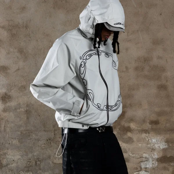 Davrilsupply Grey Windbreaker Jacket (1)