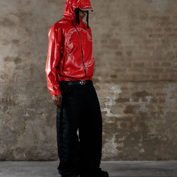 Davrilsupply Red Windbreaker Jacket (5)