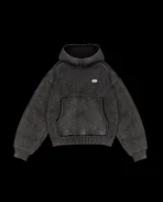 Davrilsupply Washed Black Hooded Knit (1)
