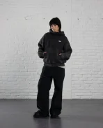 Davrilsupply Washed Black Hooded Knit (3)