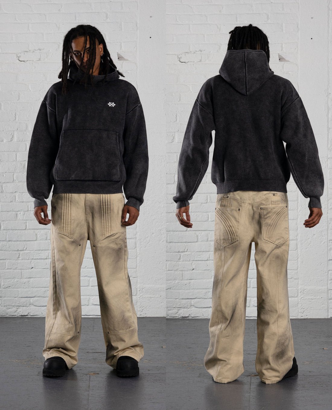 Davril Supply Black Hoodie Knit (4) Davril Supply Black Hoodie Knit (4)