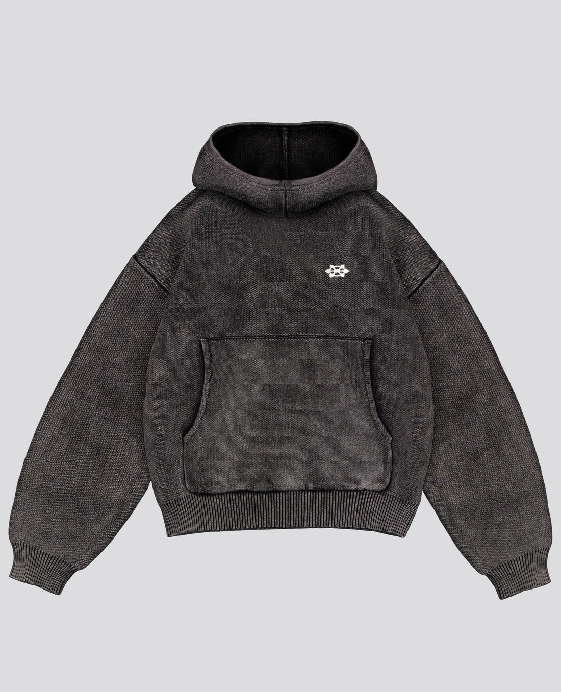 Davril Supply Black Hoodie Knit Davril Supply Black Hoodie Knit