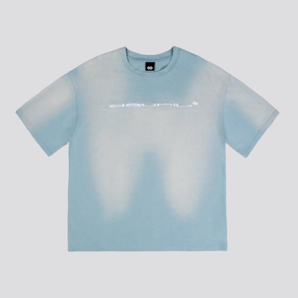 Davril Supply Blue Washed Script T Shirt (3)