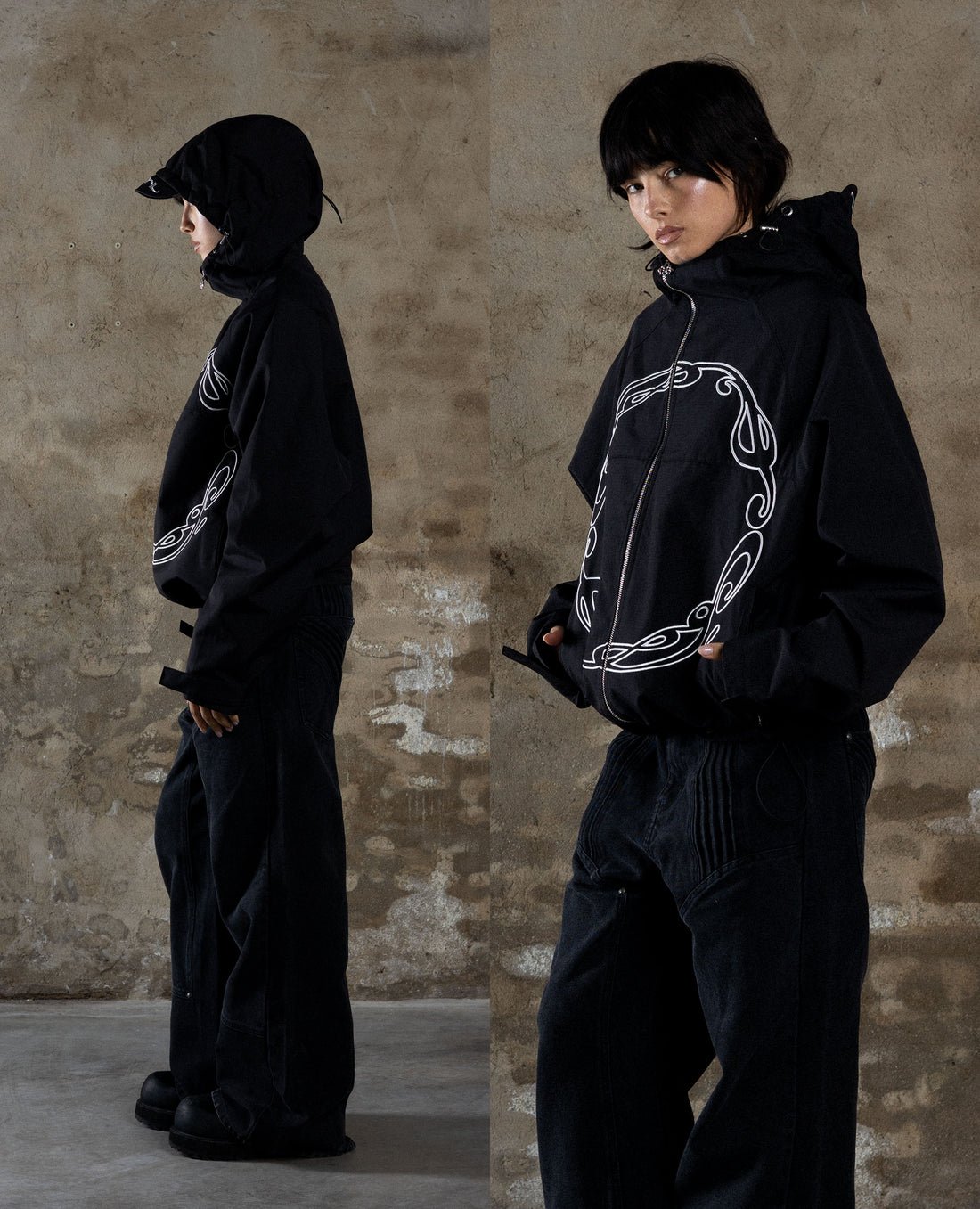 DavrilSupply Black Windbreaker Jacket (5) DavrilSupply Black Windbreaker Jacket (5)