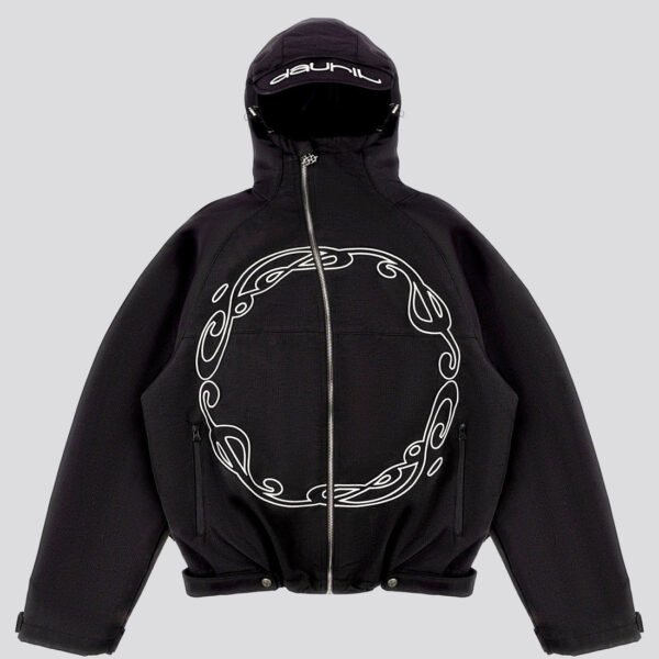 DavrilSupply Black Windbreaker Jacket