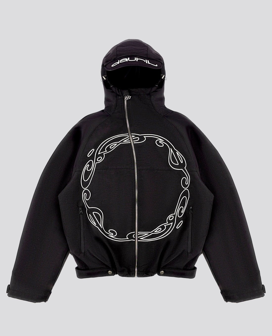 DavrilSupply Black Windbreaker Jacket DavrilSupply Black Windbreaker Jacket