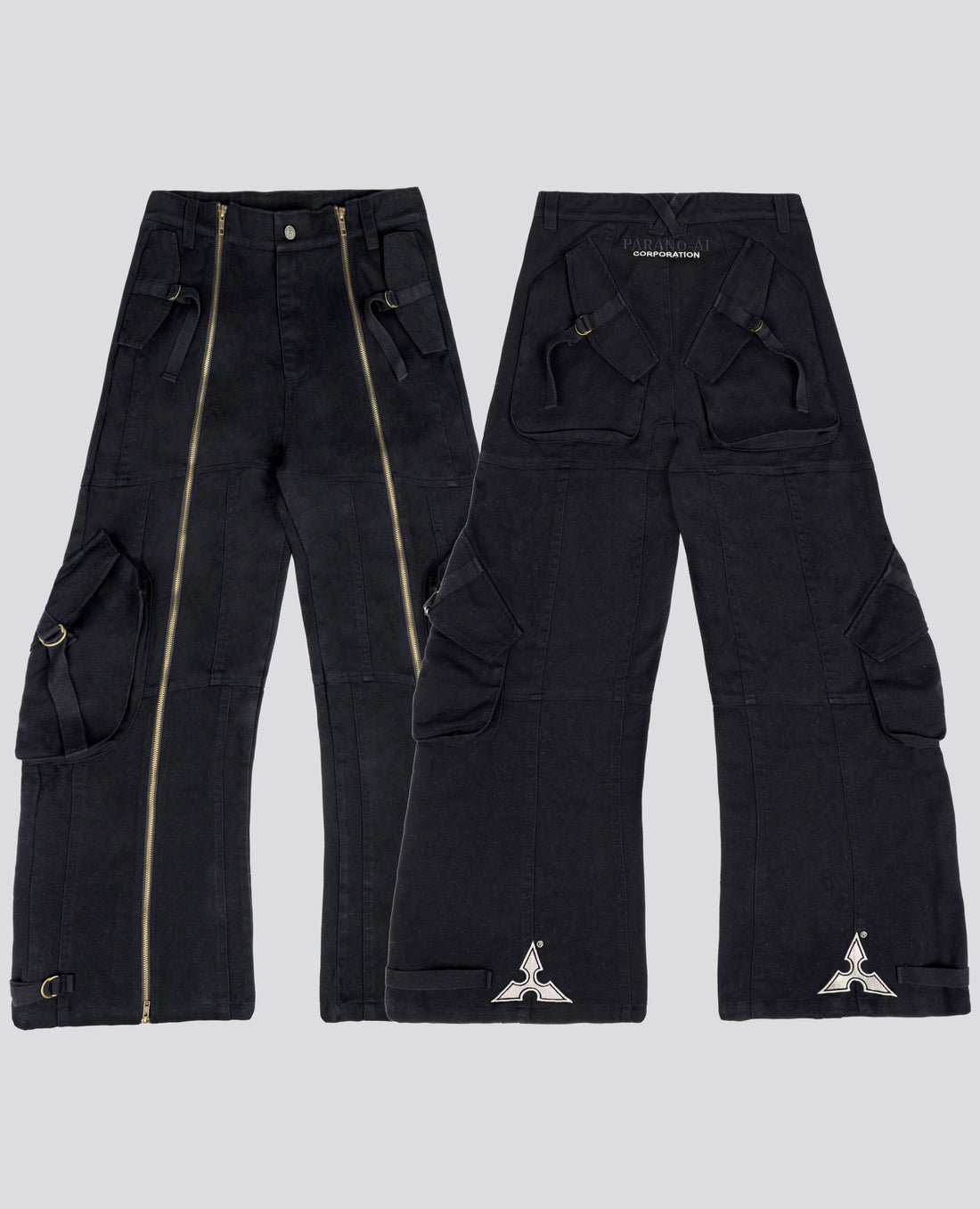 Davril Supply Black Pare Cargo Pants Davril Supply Black Pare Cargo Pants