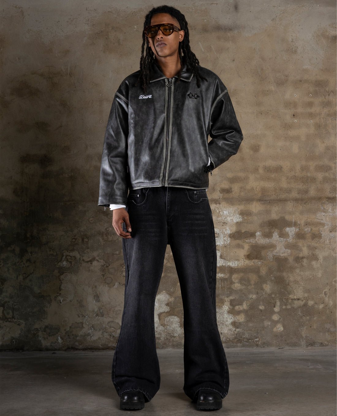 Davril Supply Faded Lather Jacket Davril Supply Faded Lather Jacket