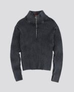 Davrilsupply Black Fitted Ribbed Knitwear