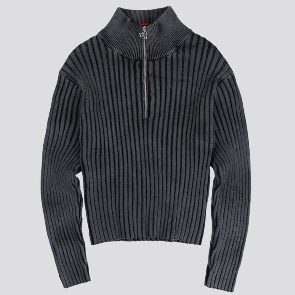 Davrilsupply Black Fitted Ribbed Knitwear