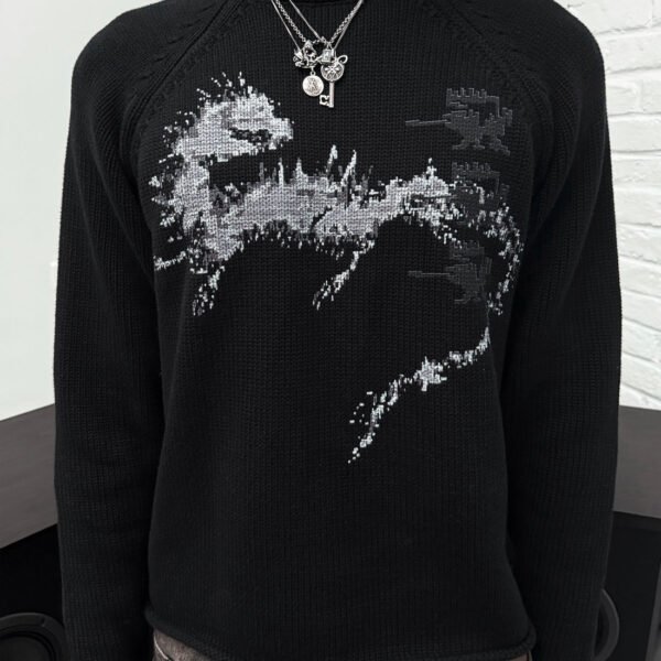 Davrilsupply Black Lostbeast Knitwear (2)