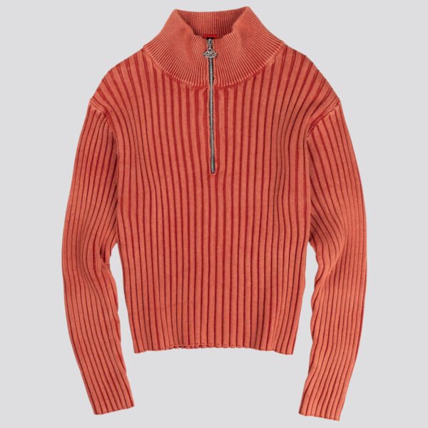 Davrilsupply Red Fitted Ribbed Knitwear