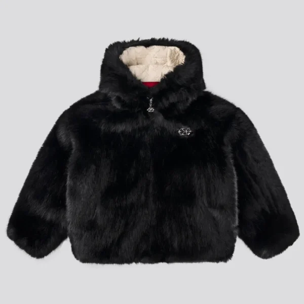 DavrilSupply Veste en fausse fourrure noire (7)