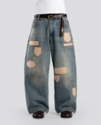 Denim DavrilSupply Ultra Loose à badges bleus