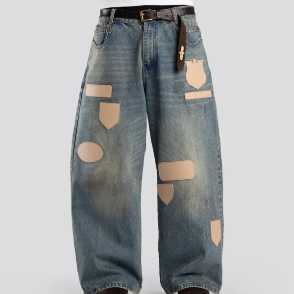 Denim DavrilSupply Ultra Loose à badges bleus