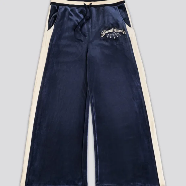 Pantalon de jogging en velours bleu Palace de DavrilSupply (2)