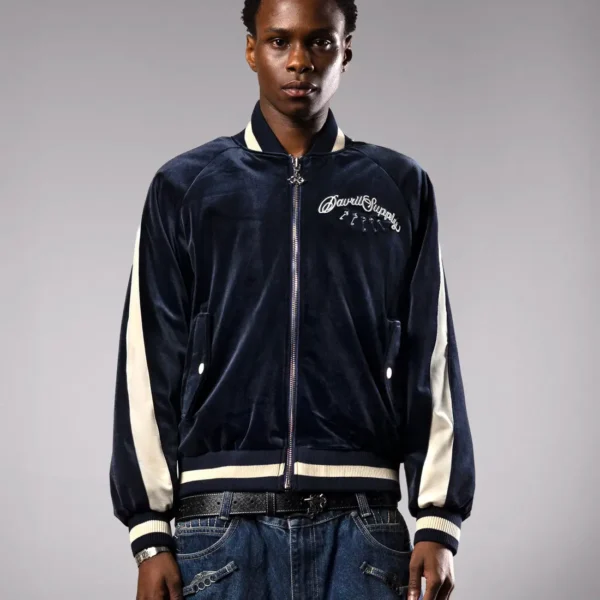 Veste en velours bleu palais DavrilSupply