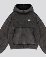 Sweat à capuche noir délavé Davrilsupply en maille